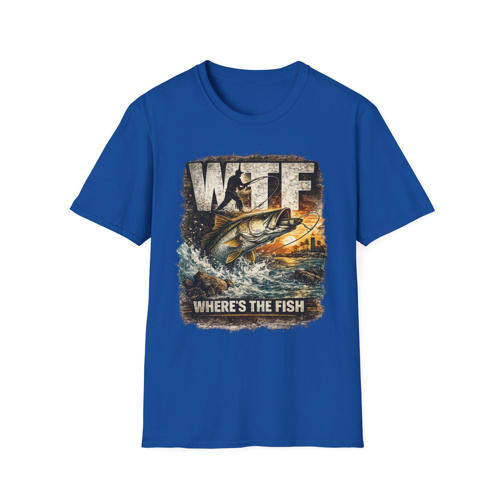 WTF Where's The Fish - Funny Fishing T-Shirt