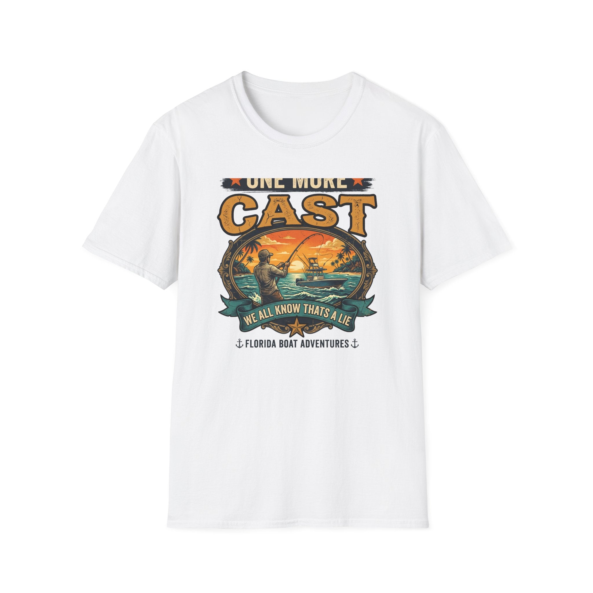 One More Cast (We All Know That's A Lie) - Funny Fishing T-Shirt