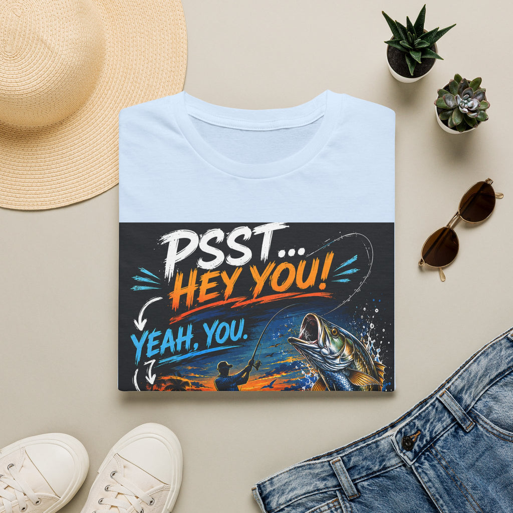 Psst Hey You Ask Me To Go Fishing Tee | Funny Fishing Shirt for Men | Gildan 6400 Florida Fishing T-Shirt