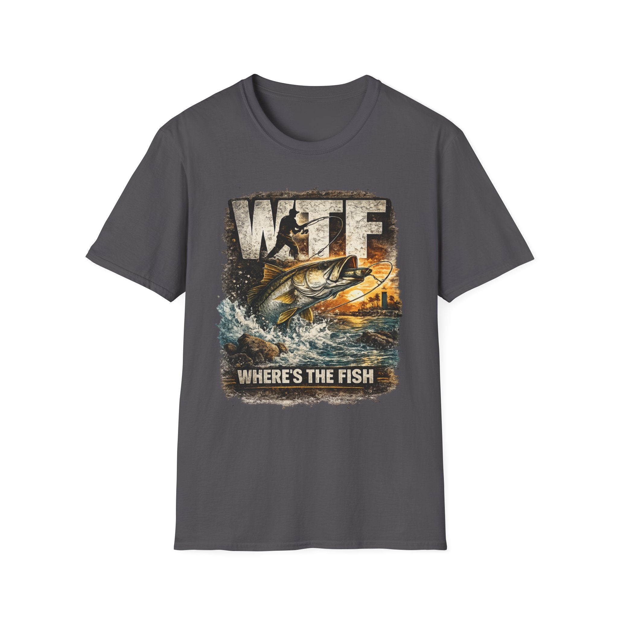 WTF Where's The Fish - Funny Fishing T-Shirt