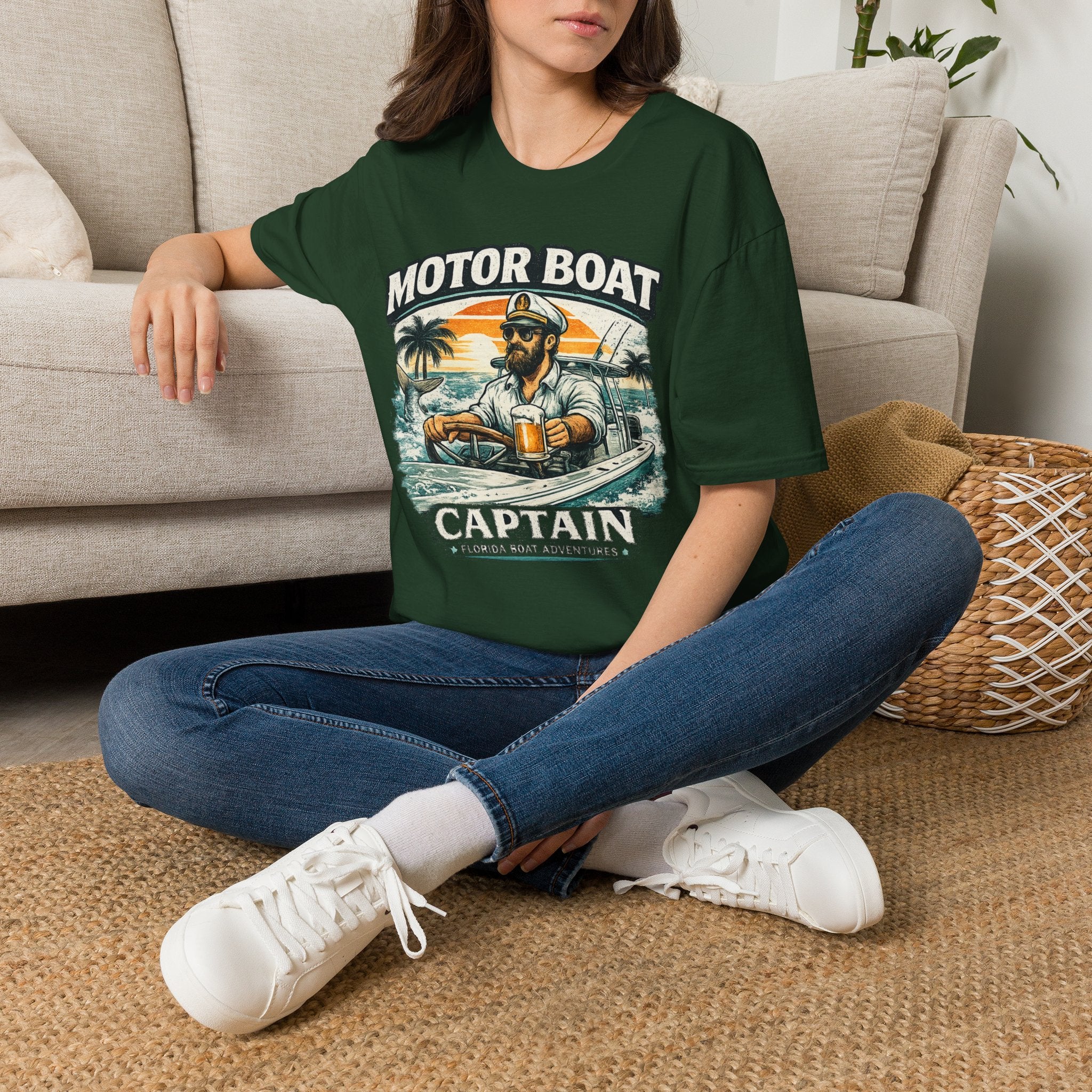 Motor Boat Captain - Florida Boating T-Shirt