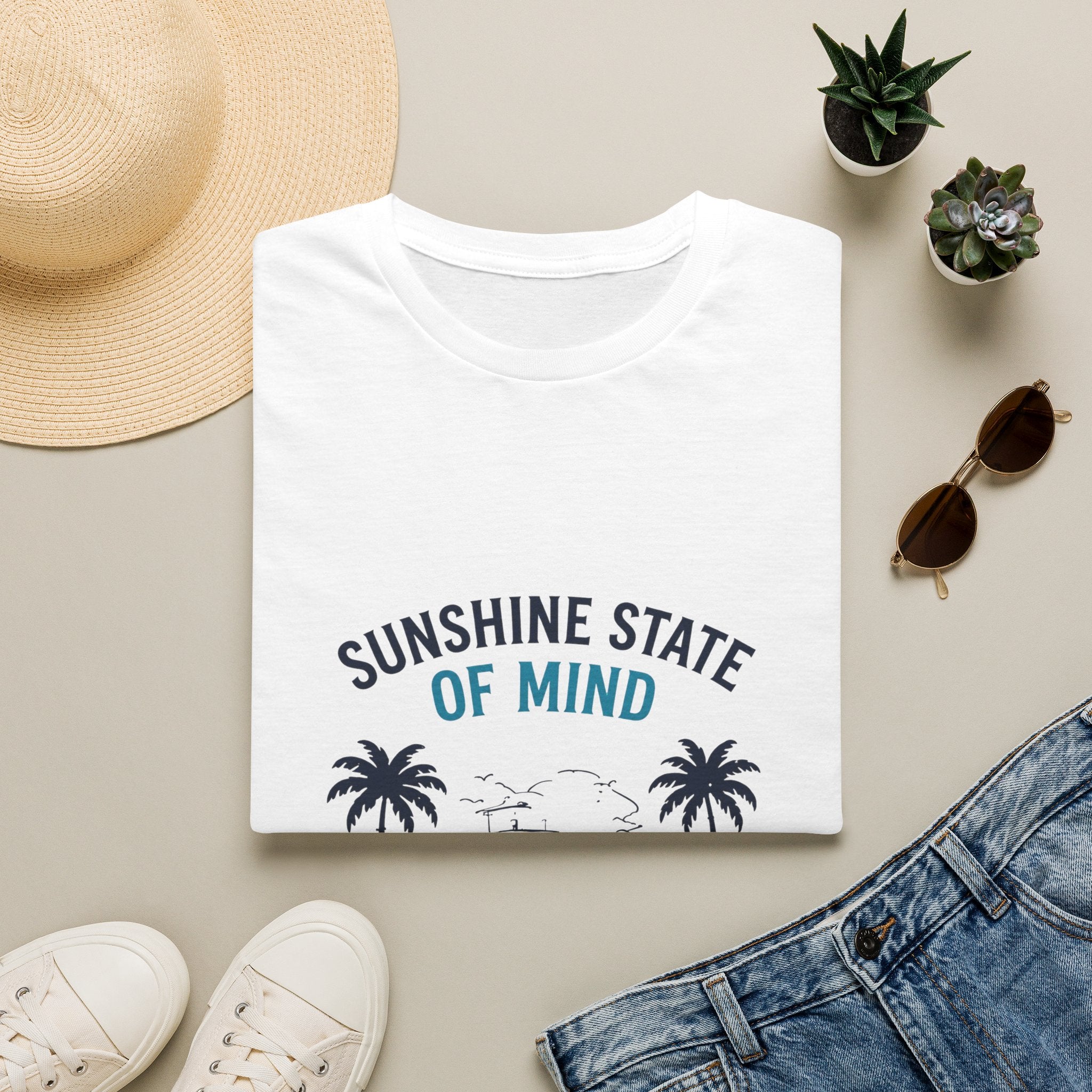 Sunshine State of Mind Tee | Gulf of America Girl | Florida Boat Adventures Boating Shirt for Women | Gildan 6400 T-Shirt