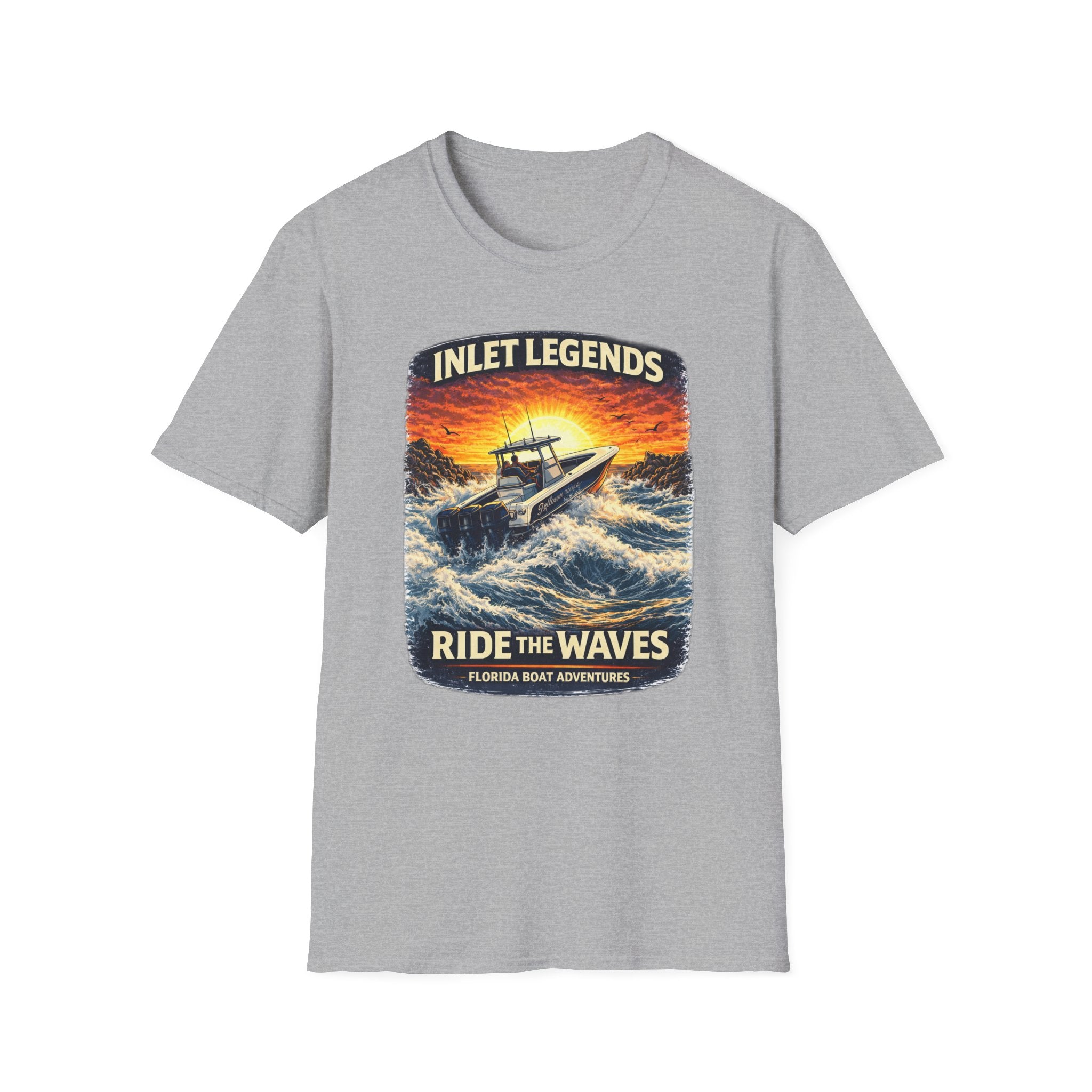 Inlet Legends Tee | Florida Boating & Offshore Fishing Shirt for Men | Gildan 6400 T-Shirt