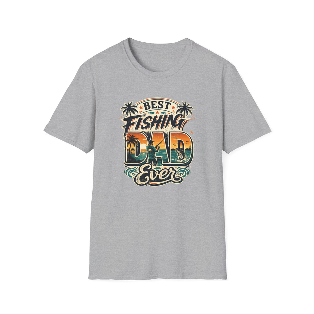 Best Fishing Dad Ever Tee | Florida Fishing Shirt for Men | Gildan 6400 Dad Gift T-Shirt