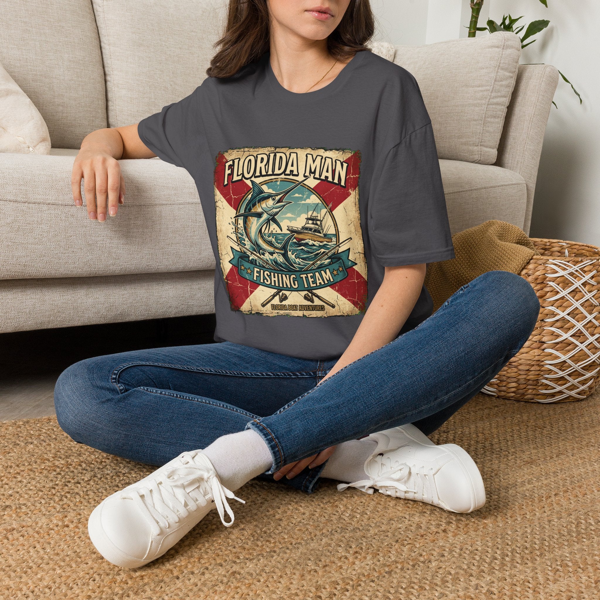 Florida Man Fishing Team - Florida State Pride Fishing T-Shirt
